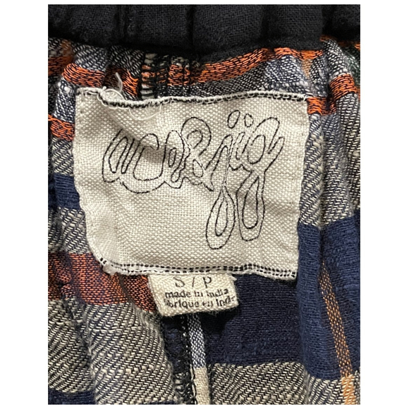 ACE & JIG Grey Black Striped Buttons Pants - Picture 2 of 8